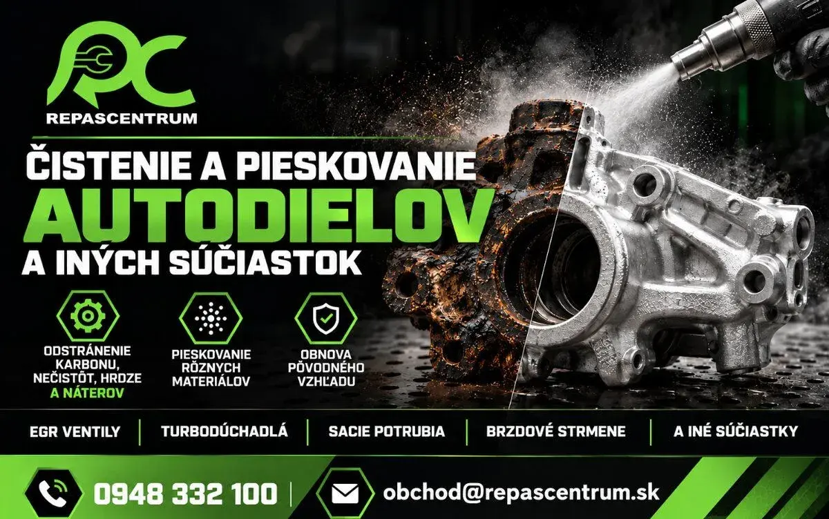 Čistenie a pieskovanie autodielov a iných súčiastok