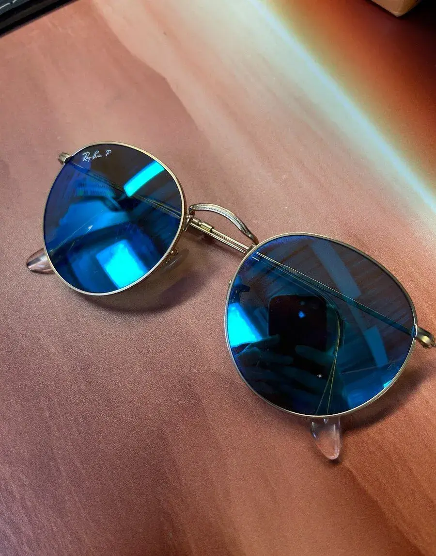 Ray-Ban Round Metal Flash Lenses RB3447 112/4L Polarized