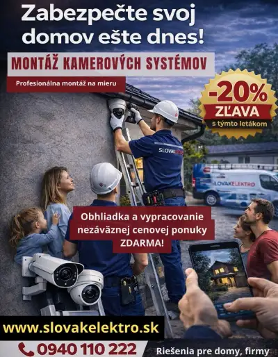 Montáž kamerových systémov pre východné Slovensko