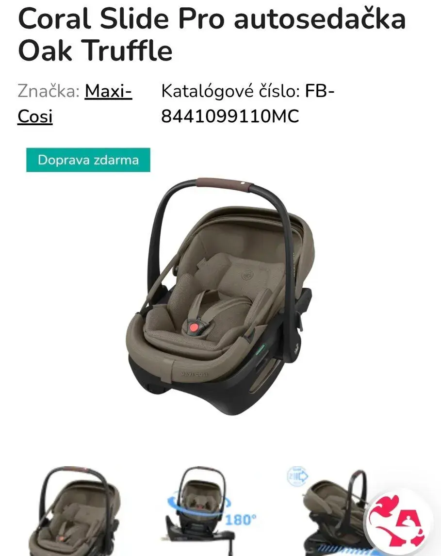 NOVÉ Maxi-Cosi Coral Slide Pro (Oak Truffle) + báza FamilyFi