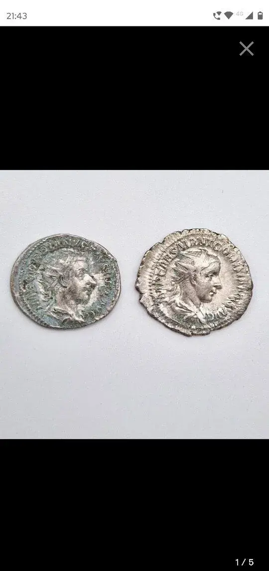 Rímske mince – 2x Strieborný Antoninianus (Gordianus III.)