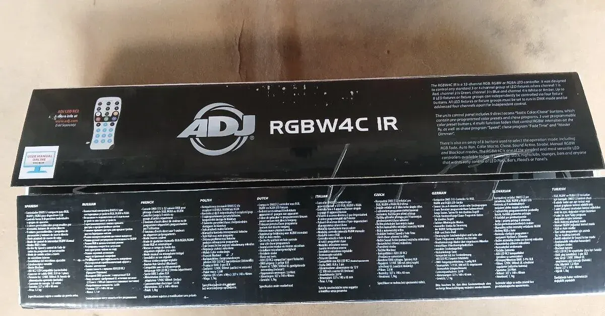 Riadiaci pult na svetla ADJ RGBW4C IR