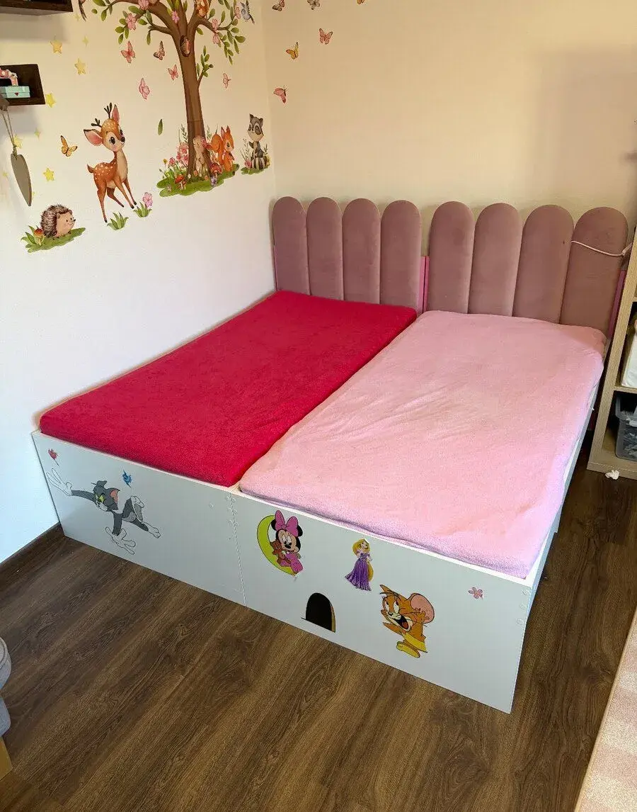 2x Postele s 2 matracmi 160x80
