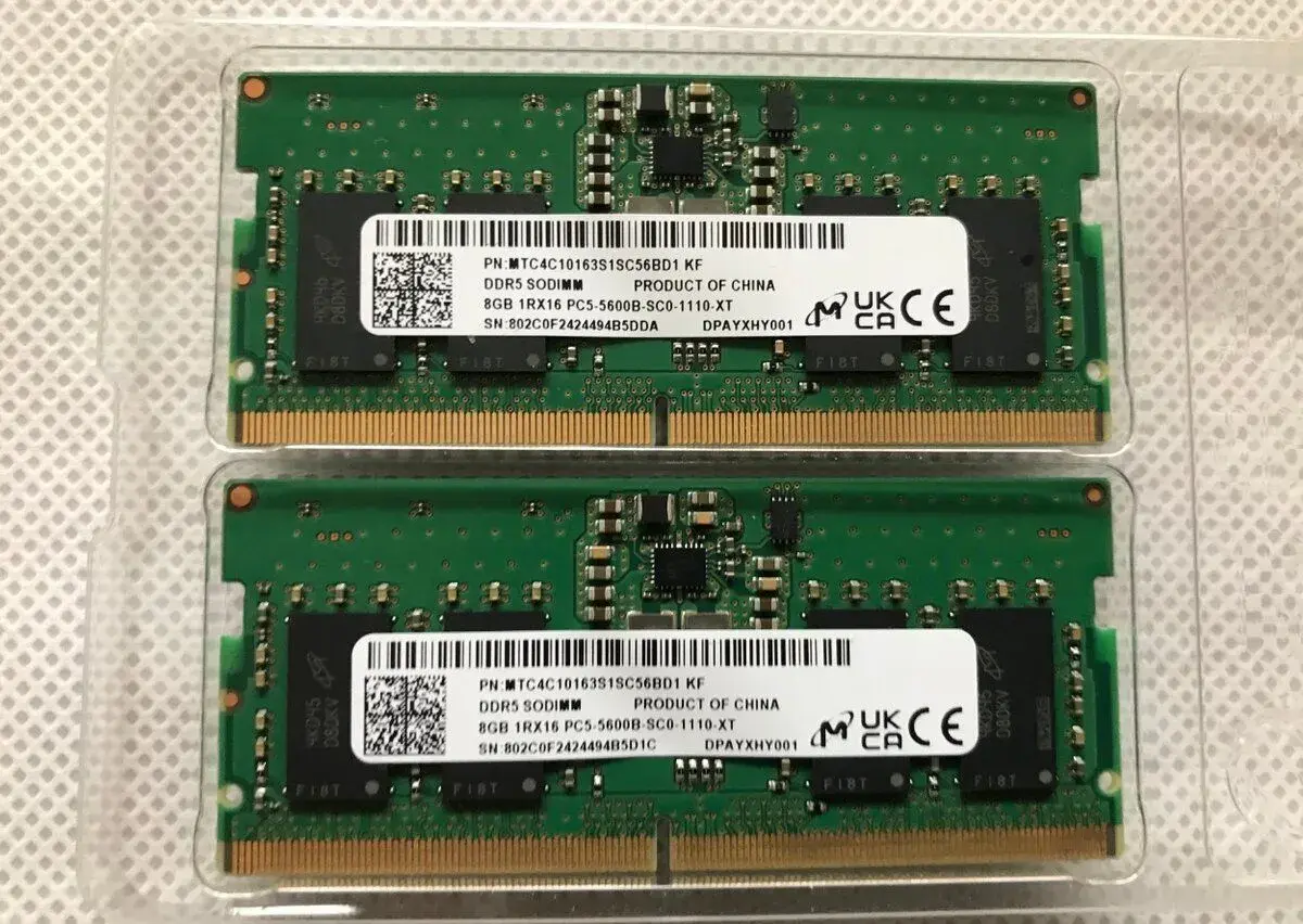 Ram so-dimm MICRON 2x8gb ddr5 5600mhz do nt.