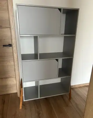 Detský regál / knižnica LOTTA – sivá