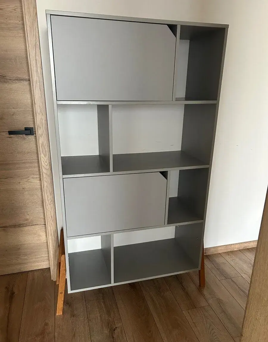 Detský regál / knižnica LOTTA – sivá