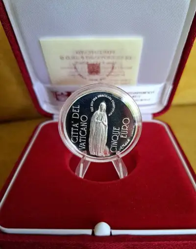 Vatikan 5 euro 2004 Jan Pavol II striebro minca