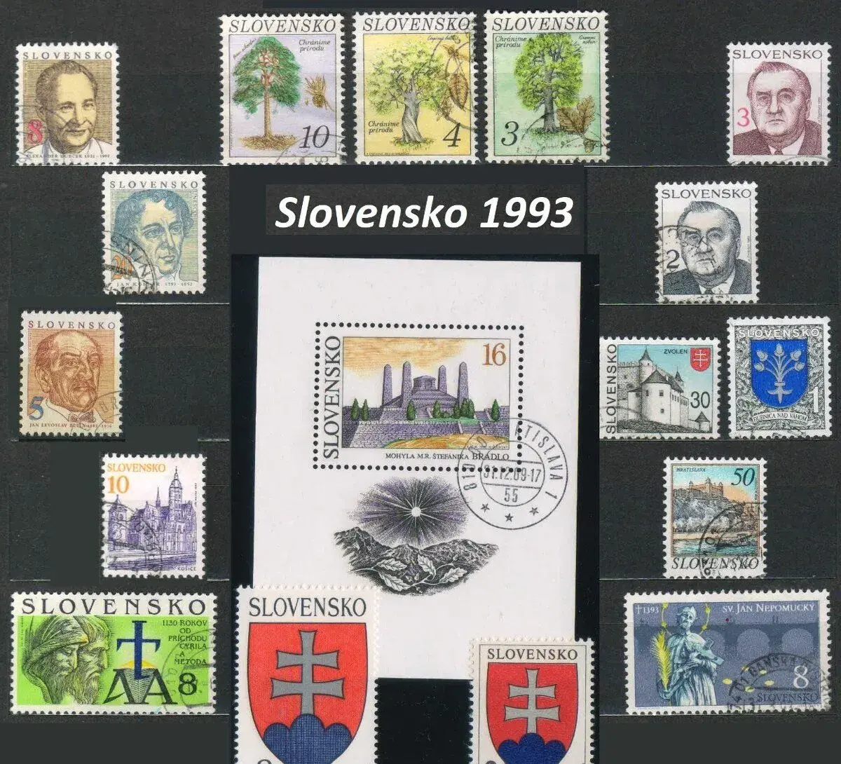 Poštové známky, filatelia: Slovensko 1993-2019