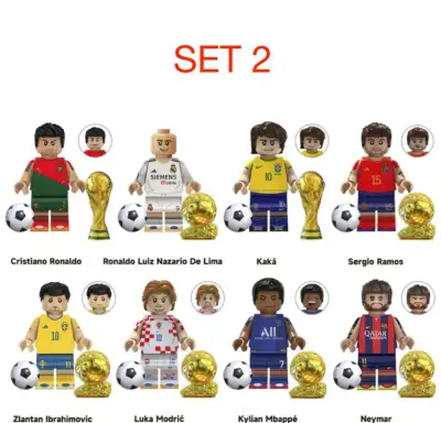 Figúrky futbal 2 (8ks) typ lego - nové, nehrané