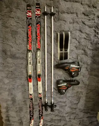 Detský komplet bežky 140cm, topánky 35, palice 110cm
