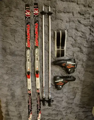 Detský komplet bežky 140cm, topánky 35, palice 110cm