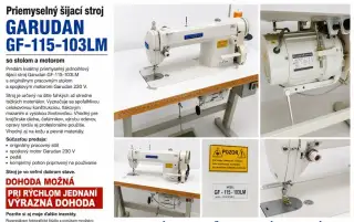 Garudan GF-115-103LM priemyselný šijací stroj