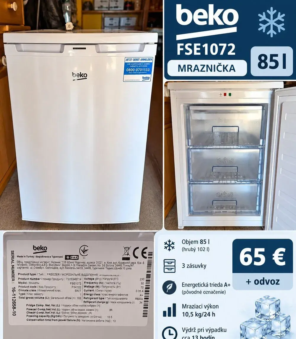 Mraznicku BEKO -85l