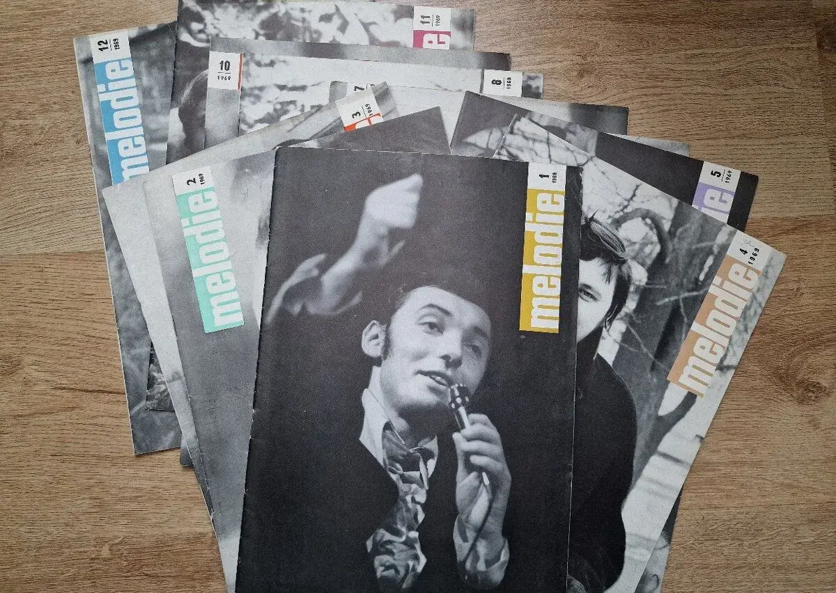 Časopisy Melódie rok 1969. Čísla 1-12 komplet.
