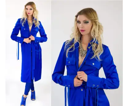 Dara fashion košeľové šaty kráľovská modrá