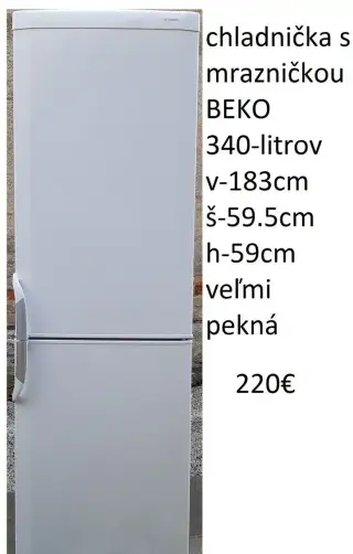 Chladničku s mrazničkou-nerez aj bielu