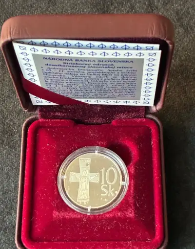 Strieborný odrazok 10 sk 1993 číslovaný