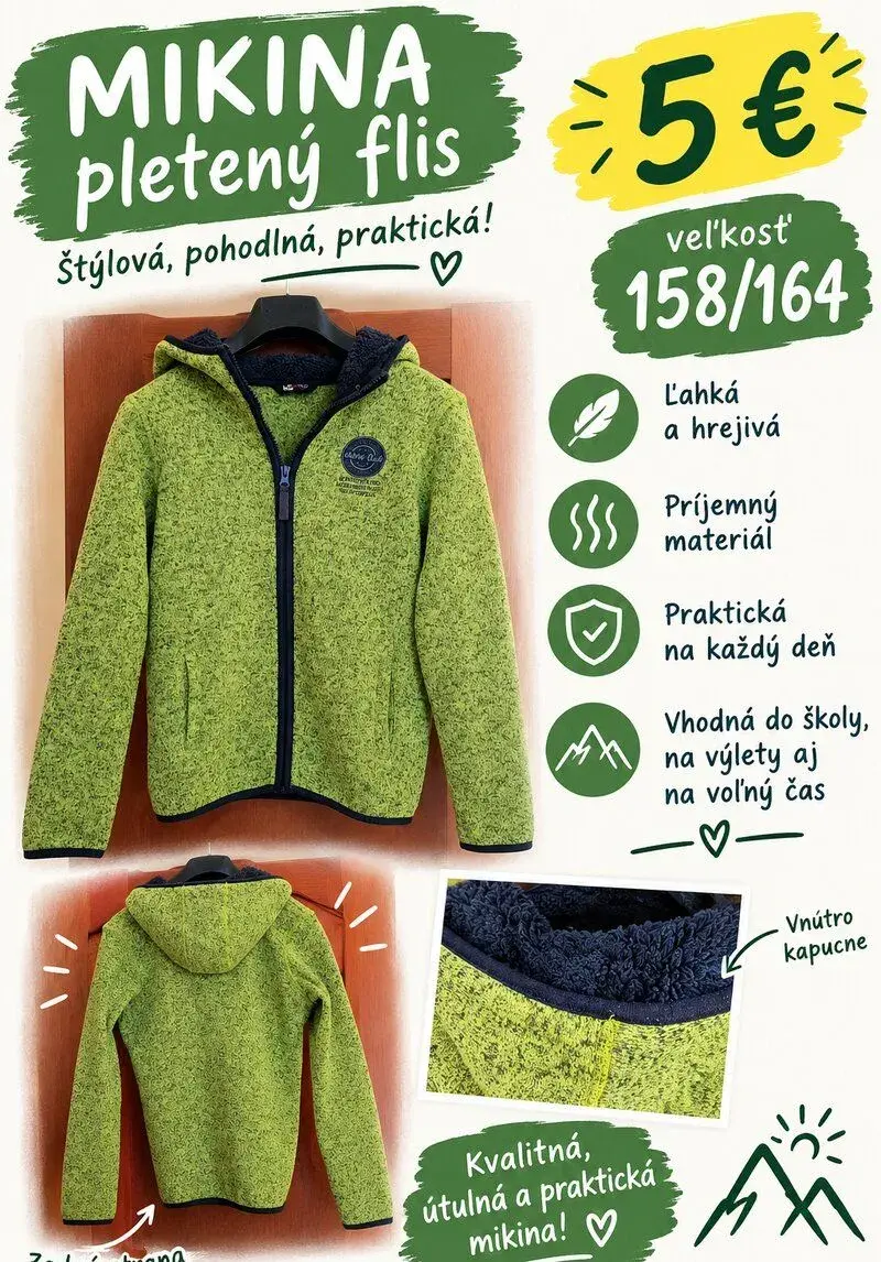Praktická mikina 158/164