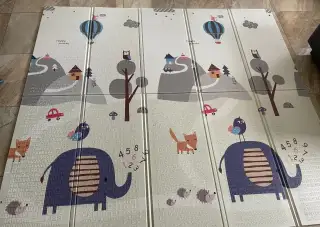 Penová skladacia maxi podložka 200x180 cm viac farieb