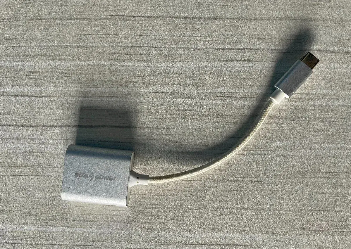 AlzaPower externá zvuková karta X250, usb-c, strieborná