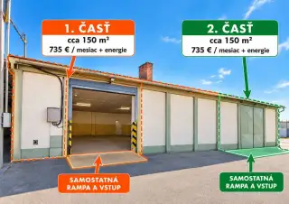 Skladová Hala - Veľká Mača 735€+ energie