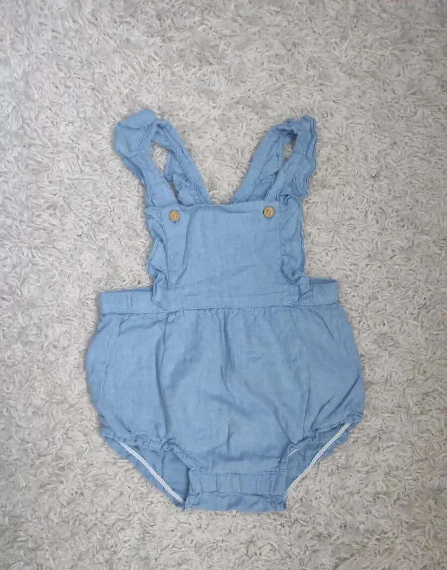 H&M ľahký letný overal / šortky na traky s volánmi