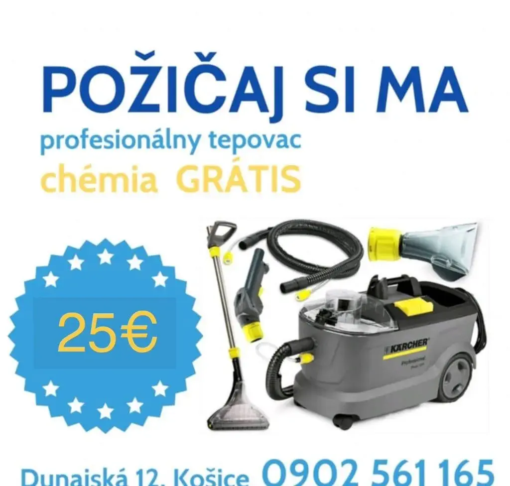 - TEPER- požičovňa tepovačov Košice s chémiou GRÁTIS