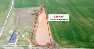 Ondrejovce – 4.665 m2 POZEMOK na rekreačnú chatu pri obci