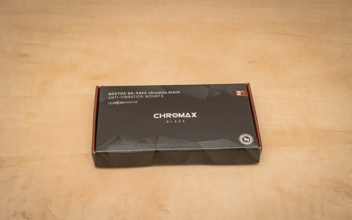 Noctua NA-SAV2 chromax.black – antivibračné úchyty pre venti