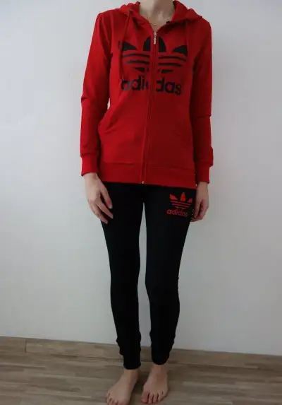 damska suprava adidas,cervena mikina