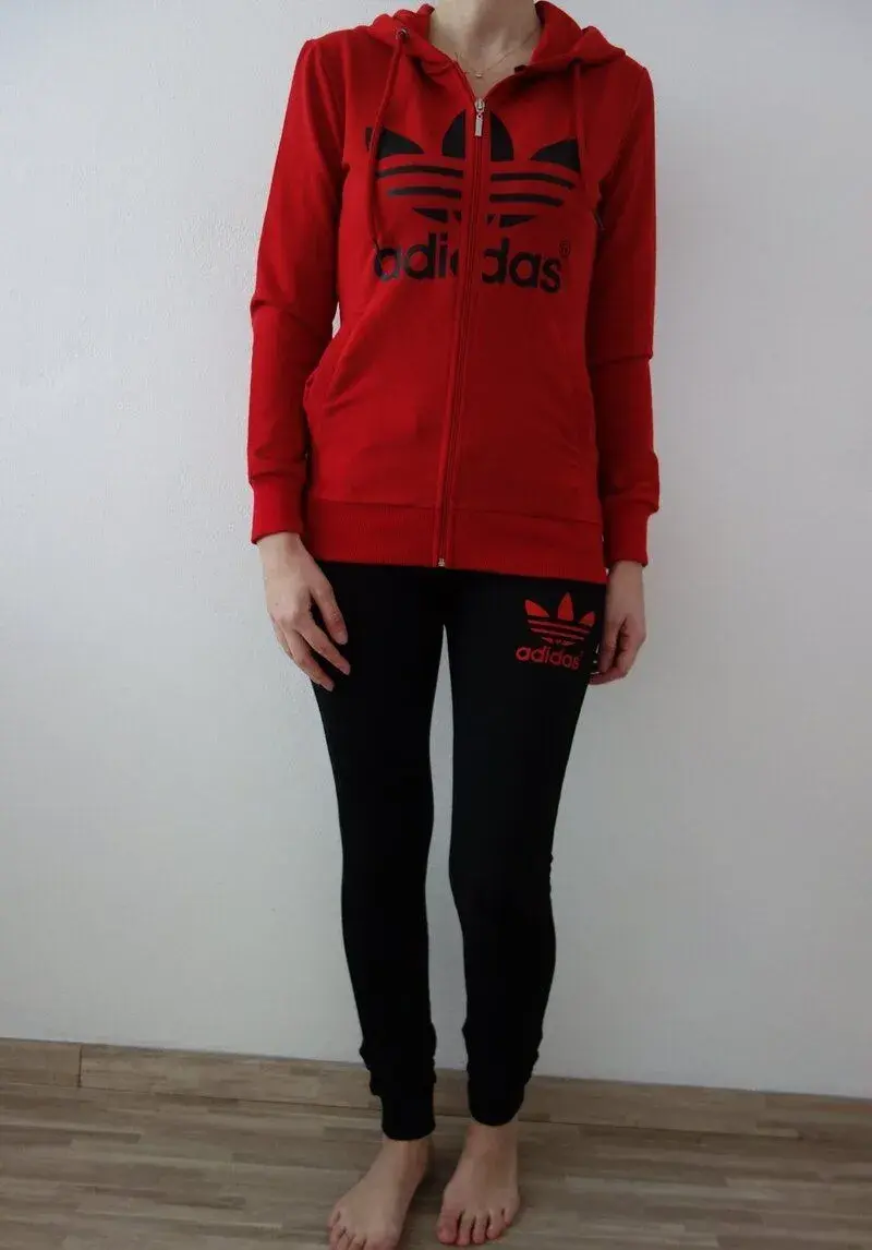 damska suprava adidas,cervena mikina