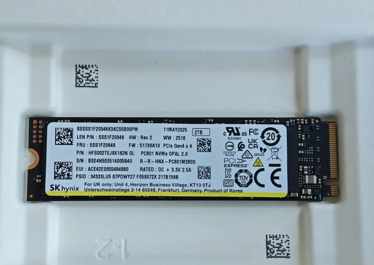 nepoužitý 2TB SSD SK Hynix Platinum P41 / PC801 OEM SSD