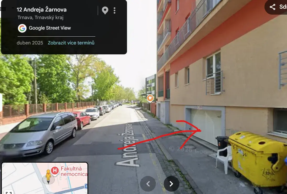 Garážové státie na A.Žarnova 13/A pri nemocnici