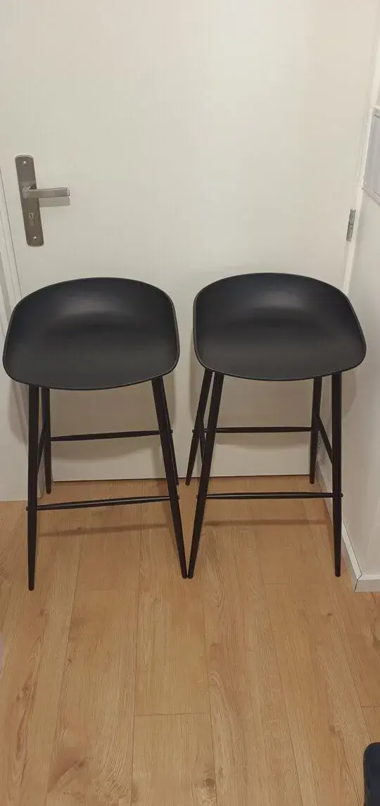 Barové stoličky 2 ks čierne