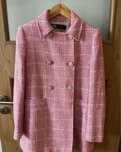 ZARA ruzove sako/kabat, velkost XS