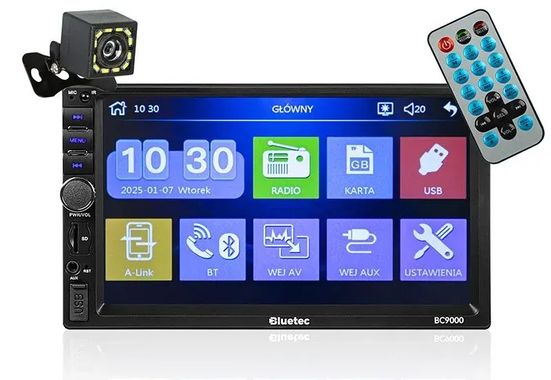 Autorádio na USB a BT 2DIN, BLUETEC BC9000