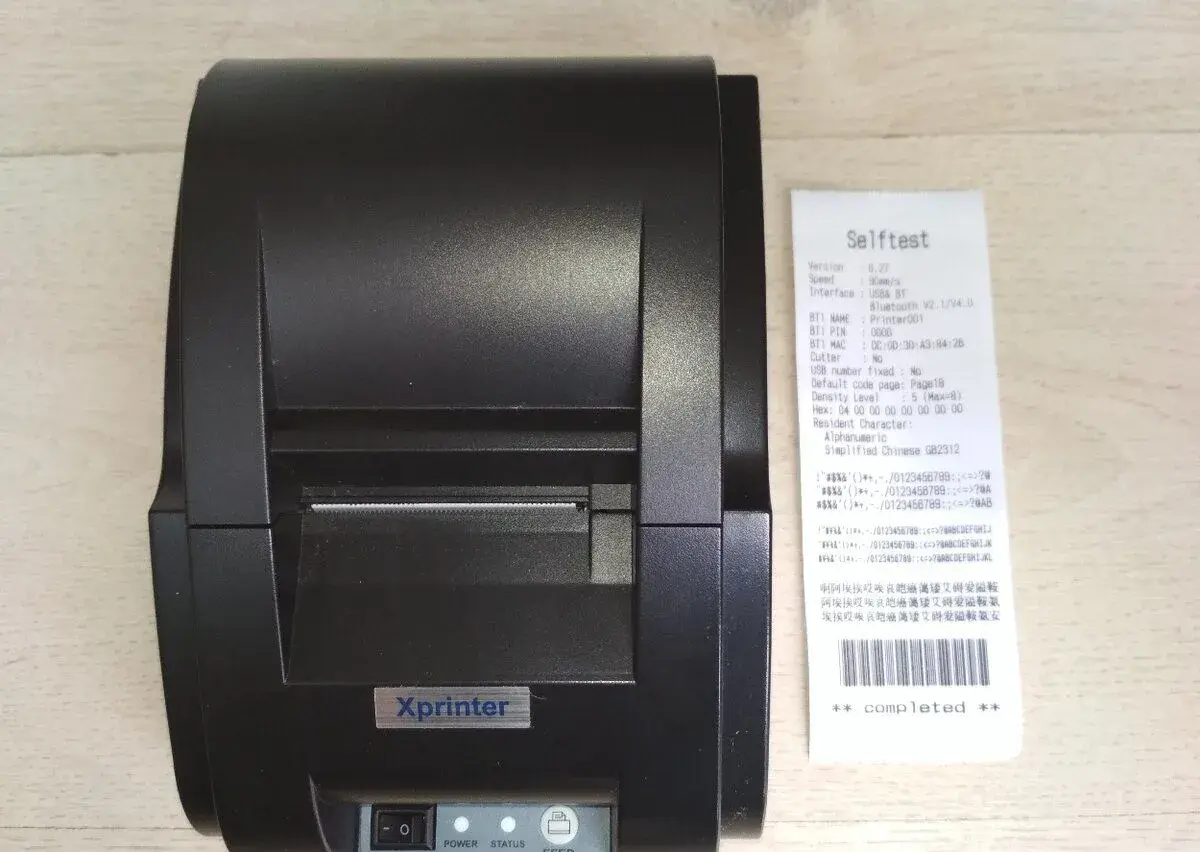 Bluetooth, USB termálna tlačiareň Xprinter XP-58