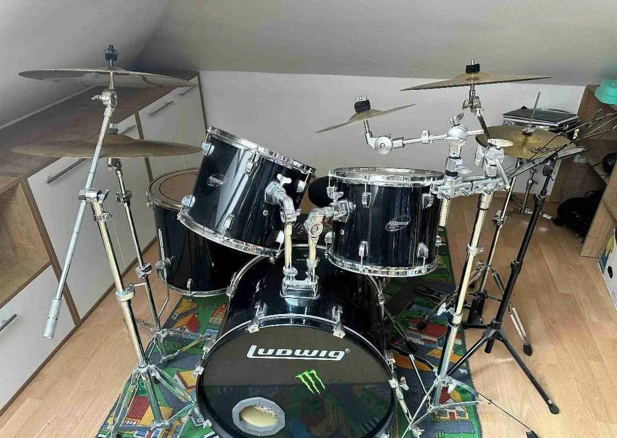 Dlhšiu dobu nevyužívané bicie Ludwig