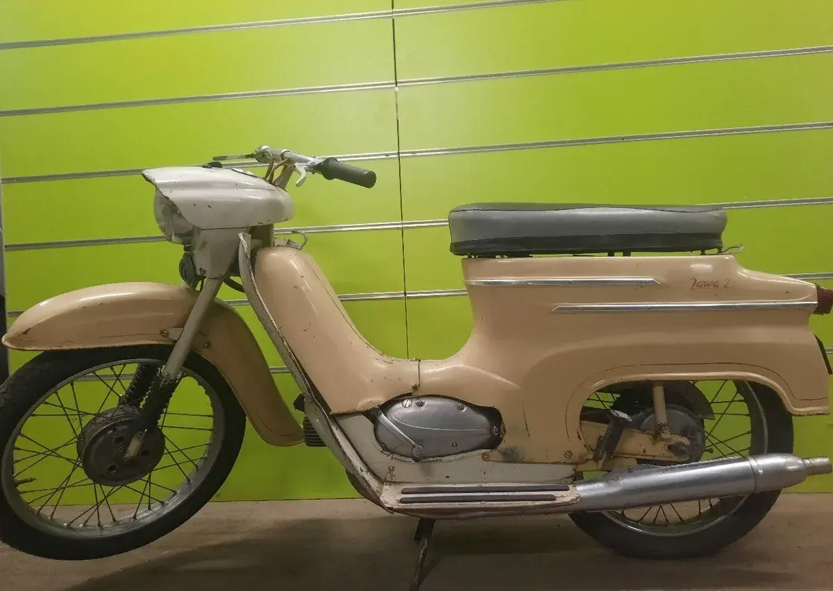 Jawa 20 Pionier. Povodny stav,s SPZ.