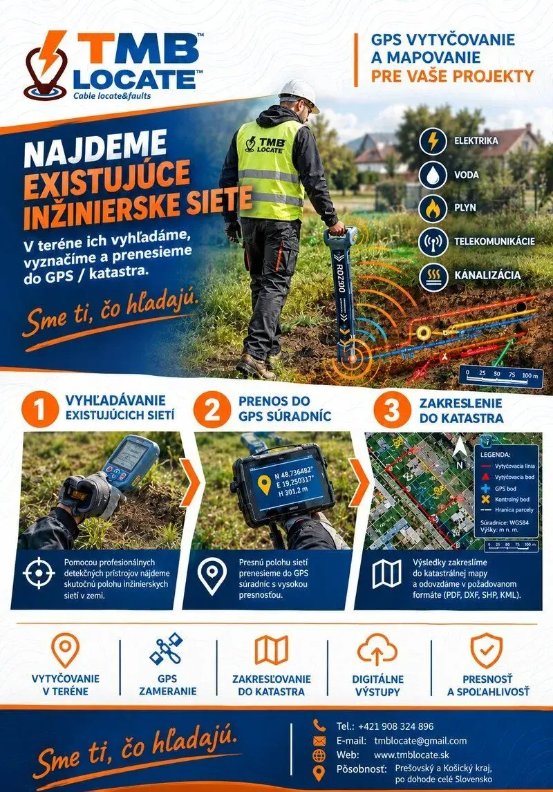 Vytyčovanie, trasovanie inžinierskych sietí
