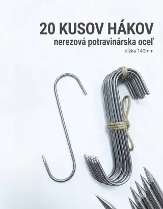 Nerezové háčiky, udiareň