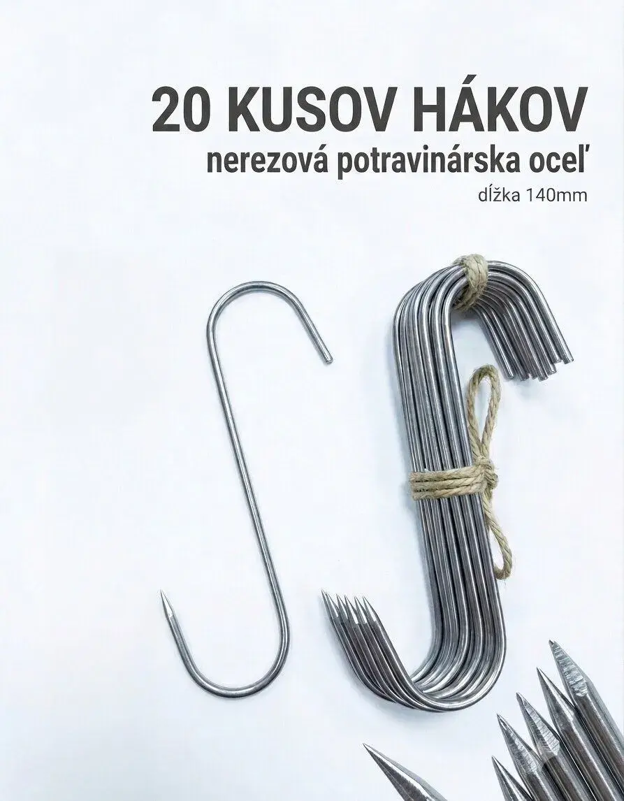 Nerezové háčiky, udiareň