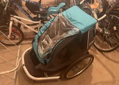 Vozik na beh a bicykel Croozer for 1 kid modry