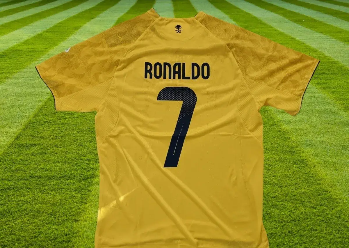 dres Ronaldo Al Nassr Authentic žltý XL slimfit