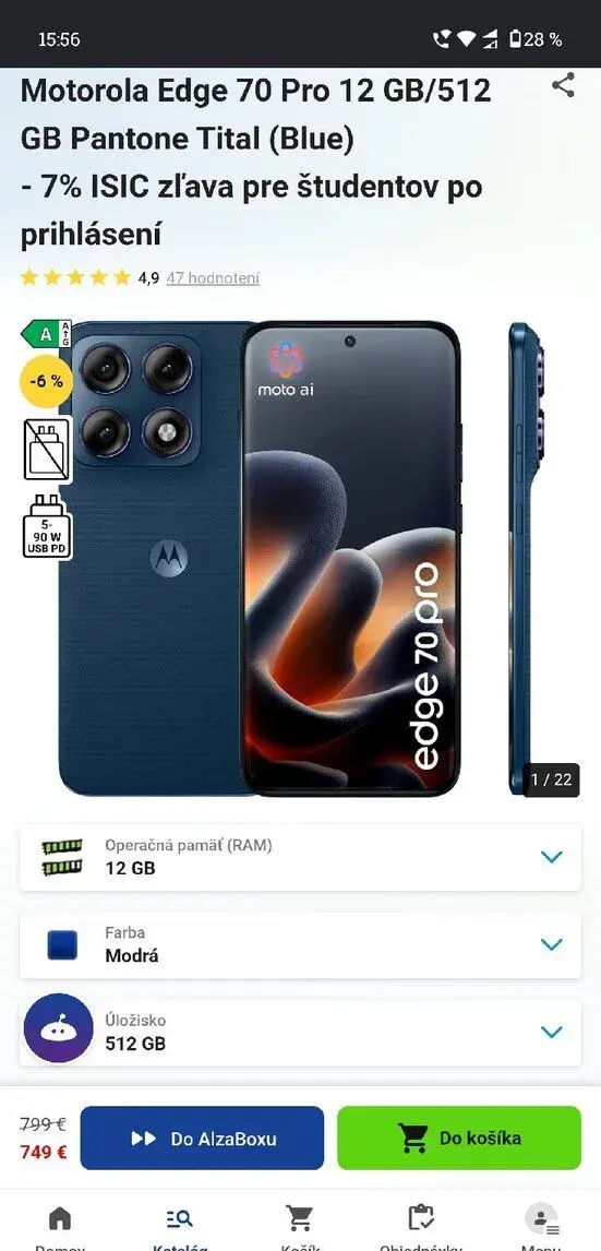 Motorola edge 70 pro 5G 12/512