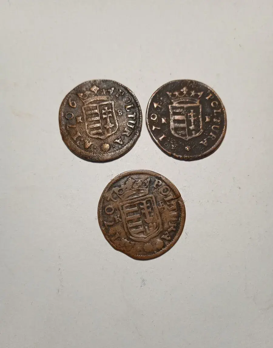 1 Poltura Juraj II. Rákoci - konvolut 3 ks