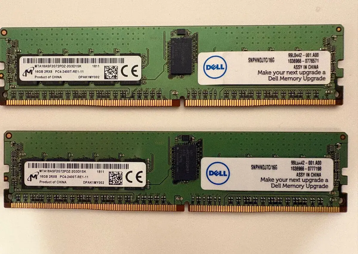 Dell 16GB DDR4 2400 ECC REG RDIMM PHNDJ – 8 ks (128 GB)