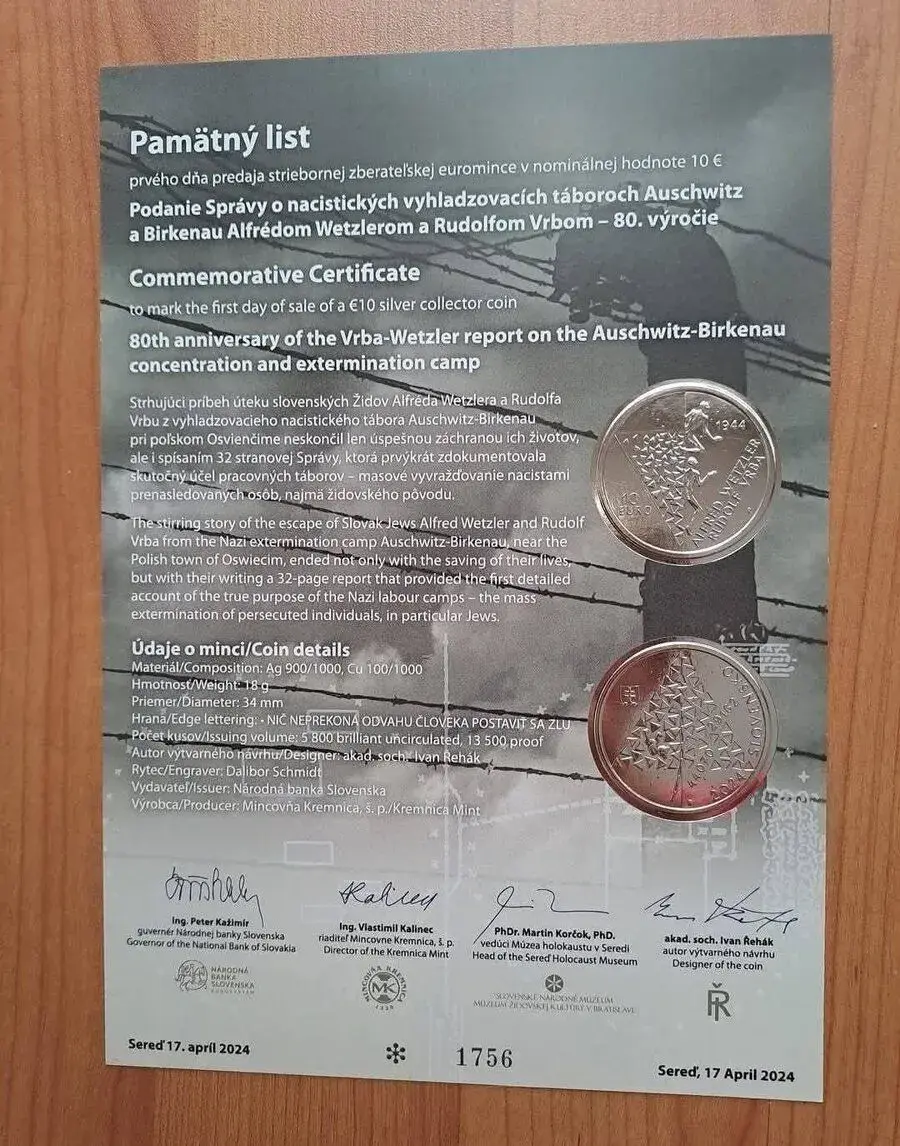 Pamatny list podanie spravy o nacistickych taboroch