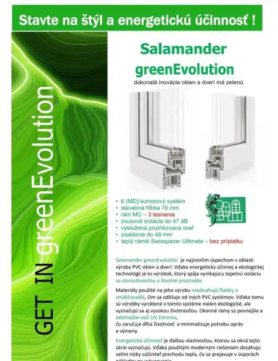 Plastové balkónové dvere Salamander 3sklo
