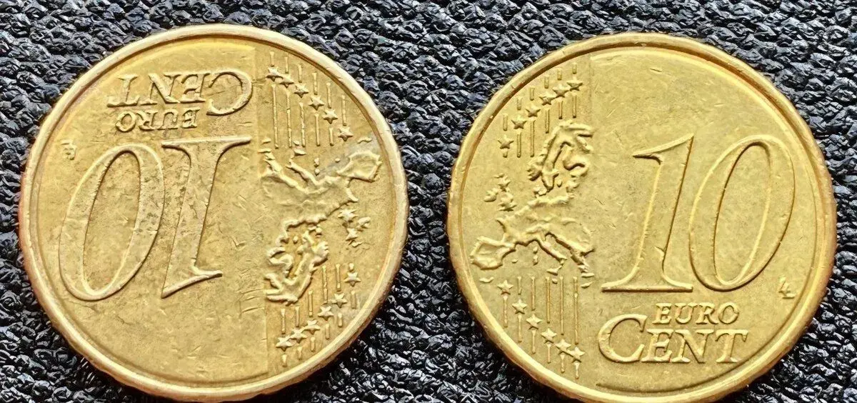 Mince 10 euro cent chyboražba